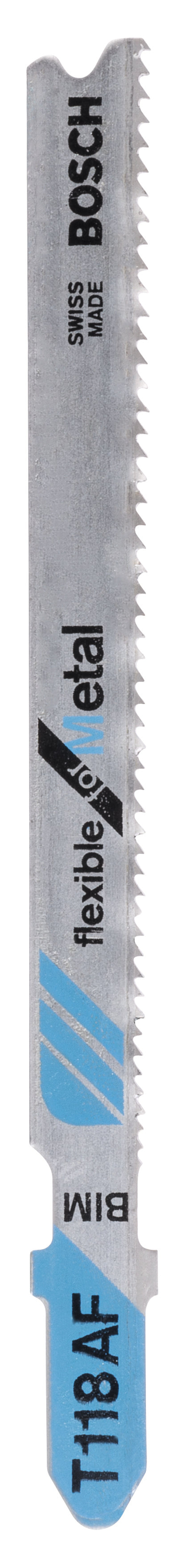 Lâmina de serra tico-tico bimetálica Bosch, T 118 AFFlexível para metal