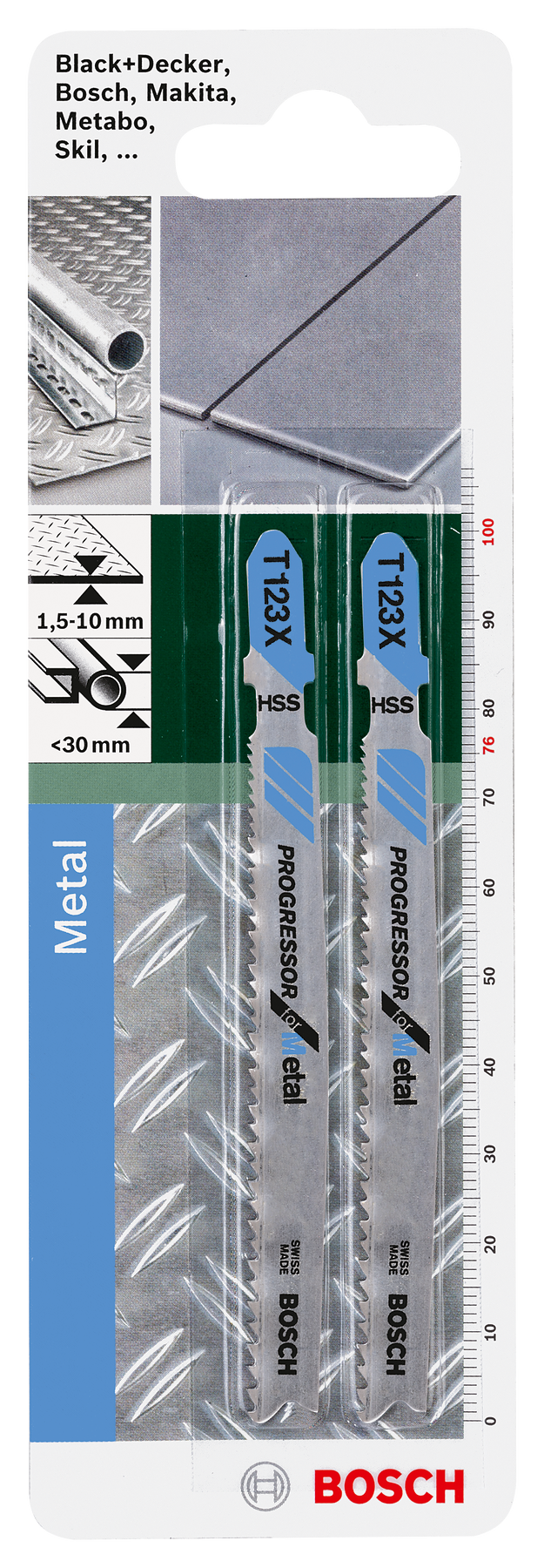 Lâmina de serra tico-tico Bosch HSS, T 123 XFProgressor para metal
