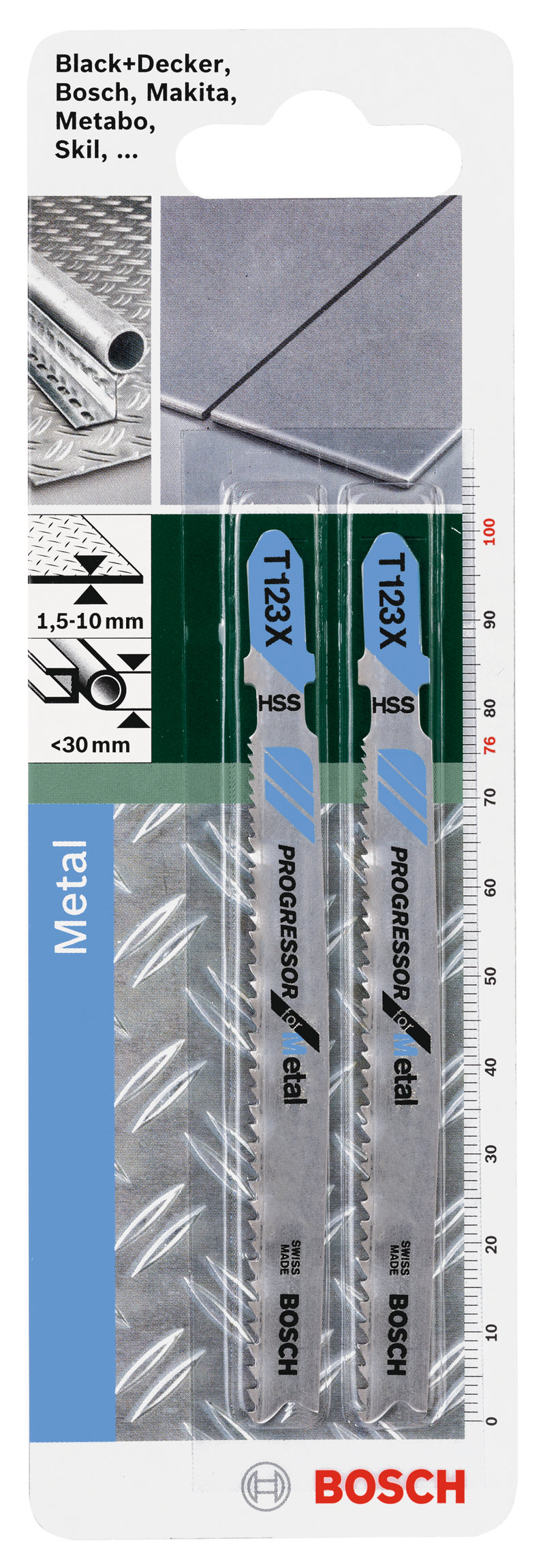 Lâmina de serra tico-tico Bosch HSS, T 123 XFProgressor para metal