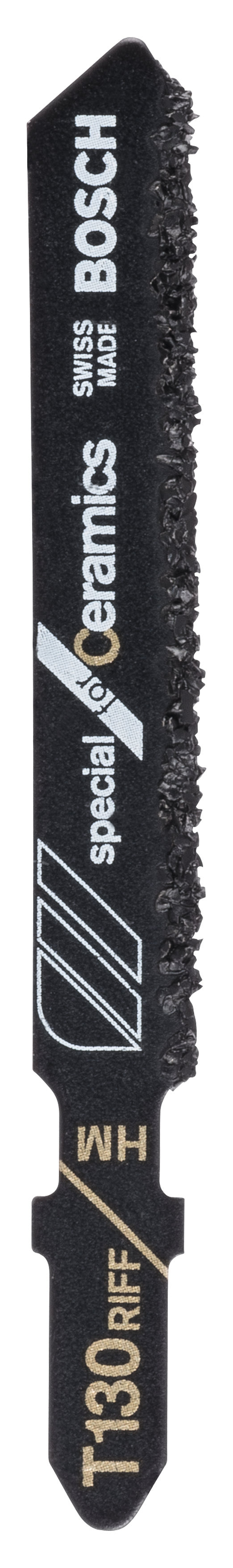 Lâmina de serra tico-tico Bosch Carbide, T 130 Grained RiffSpecial para cerâmica