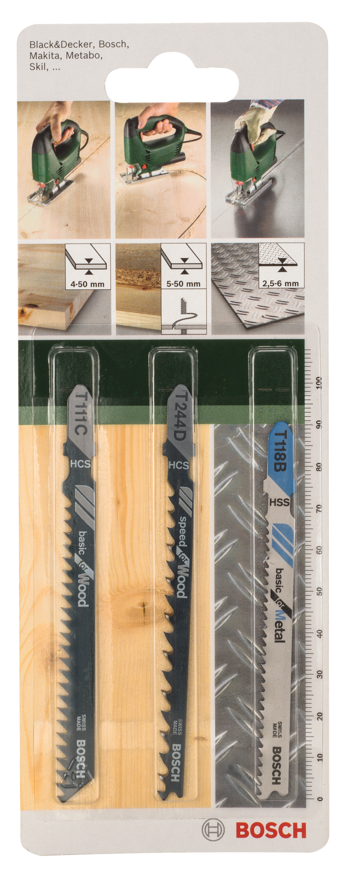 Bosch 3Pc T Set Jigsaw Blade
