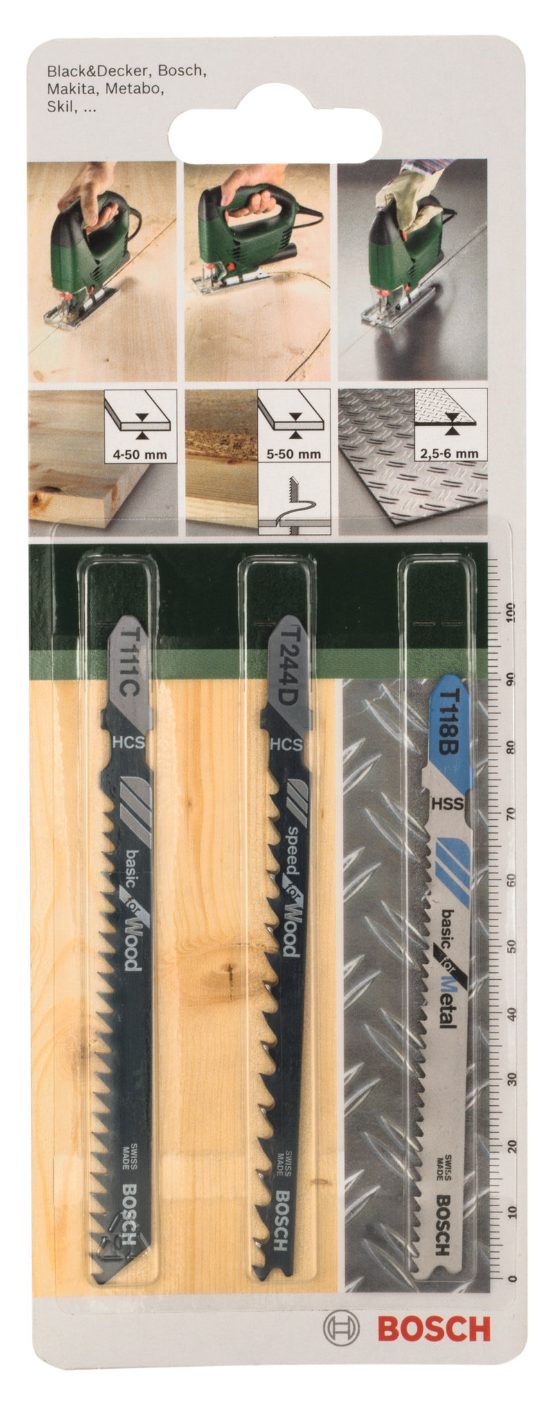 Bosch 3Pc T Set Jigsaw Blade