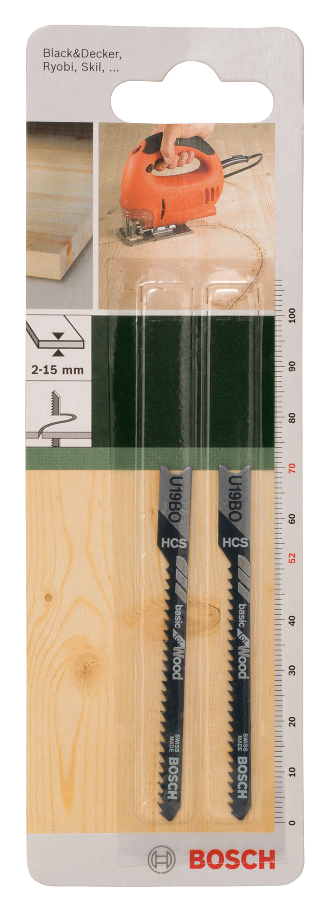 Lâmina de serra tico-tico Bosch HCS, U 19 BOBasic para madeira