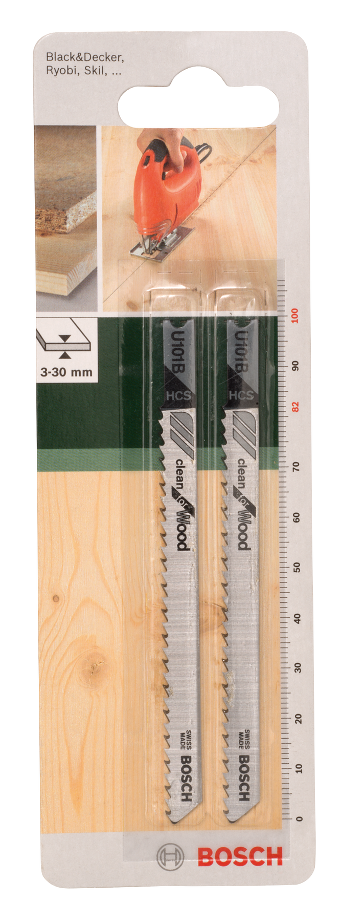 Lâmina de serra tico-tico Bosch HCS, U 101 BClean para madeira