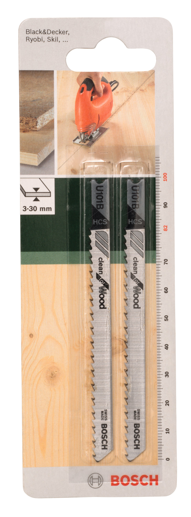Lâmina de serra tico-tico Bosch HCS, U 101 BClean para madeira