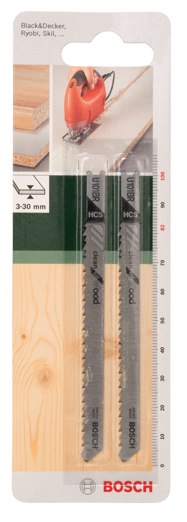 Bosch Jigsaw Blade HCS, U 101 BRClean for Wood