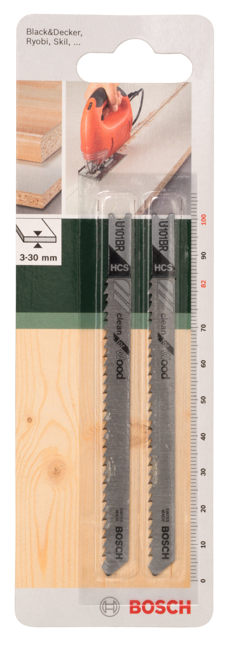 Bosch Jigsaw Blade HCS, U 101 BRClean for Wood