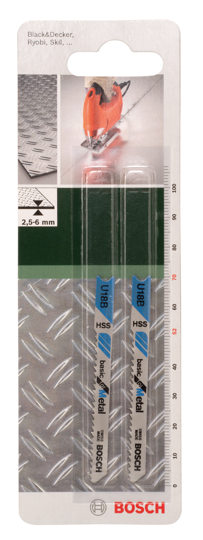 Lâmina de serra tico-tico Bosch HSS, U 18 BBasic para metal