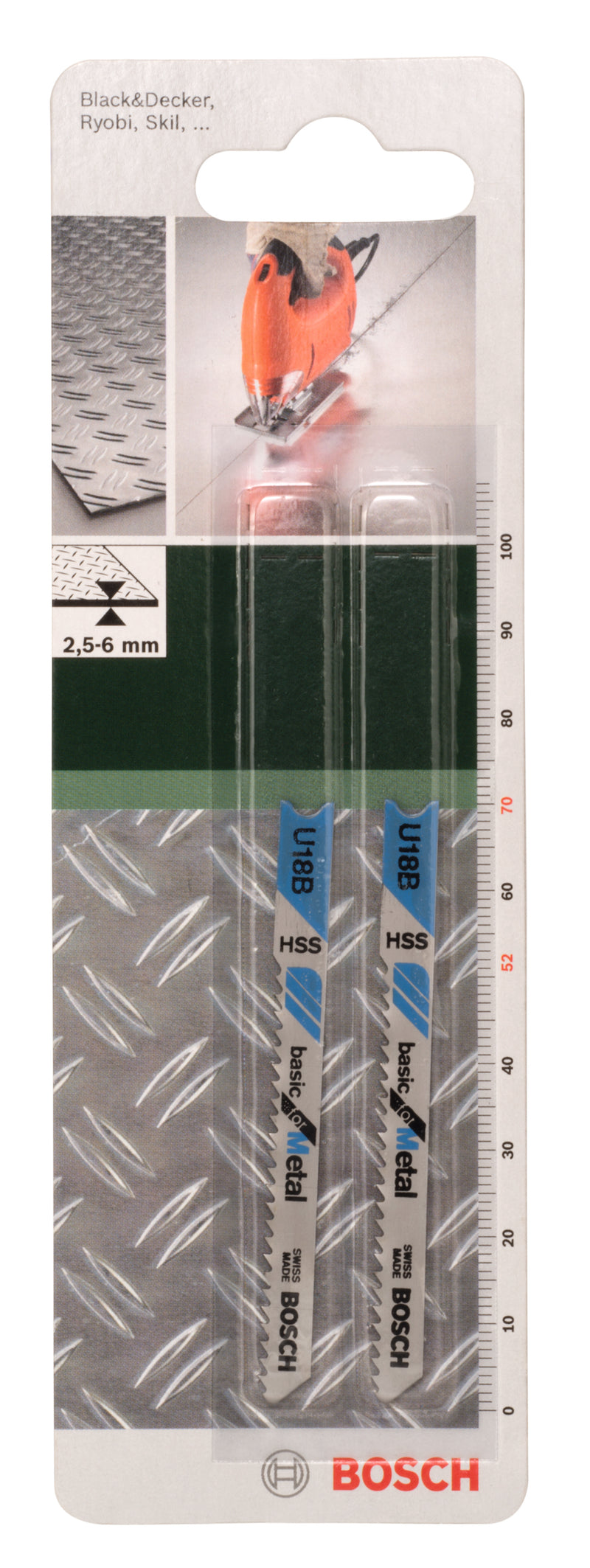 Lâmina de serra tico-tico Bosch HSS, U 18 BBasic para metal