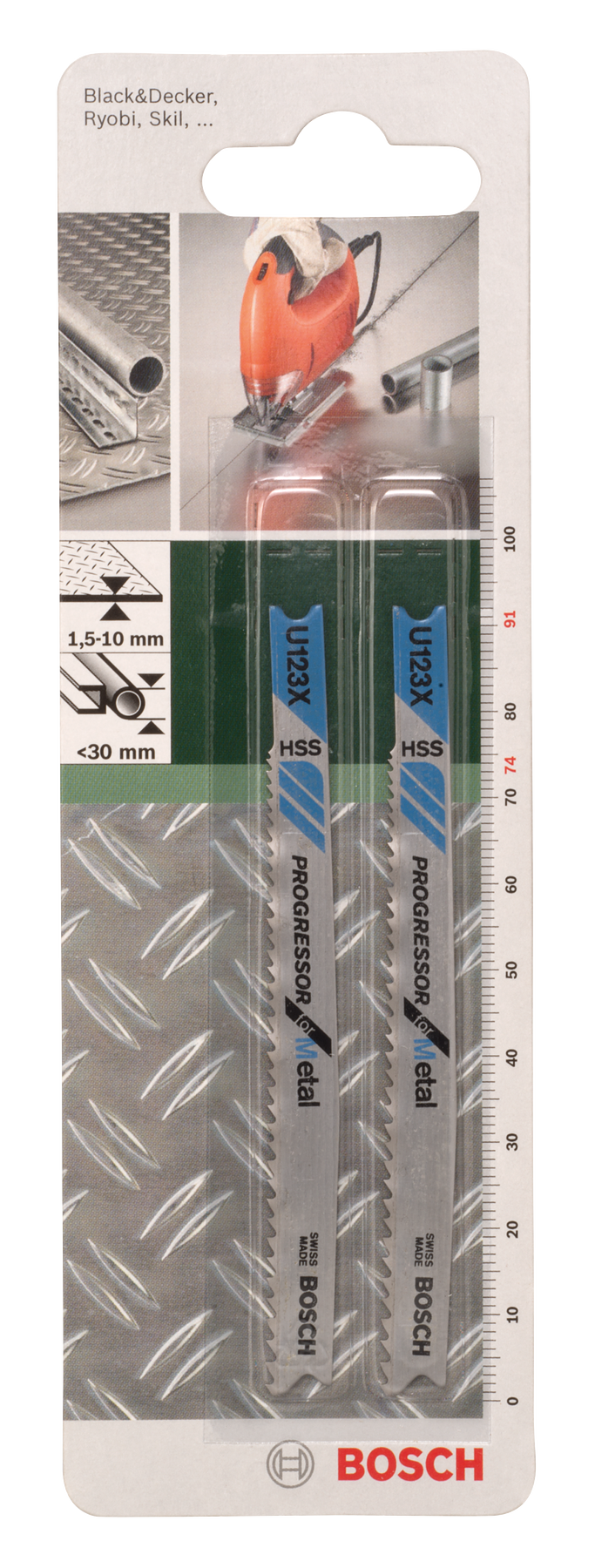 Lâmina de serra tico-tico Bosch HSS, U 123 XFProgressor para metal