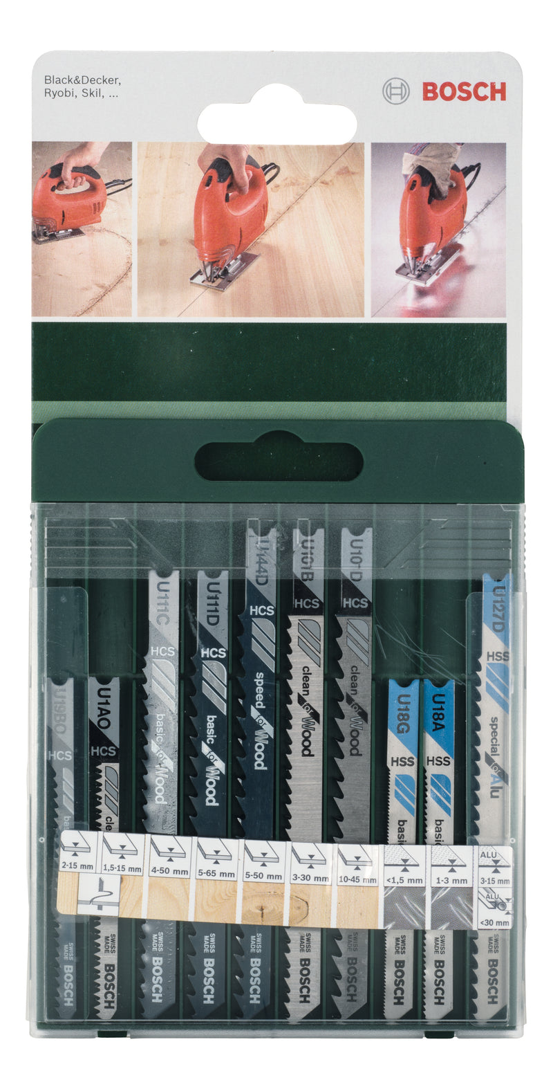 Lâmina de serra tico-tico Bosch 10 peças U-Set