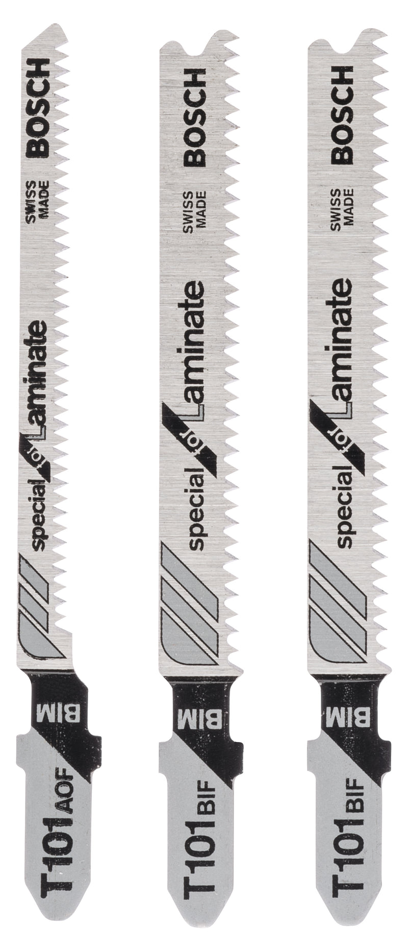 Bosch Set of 3 jigsaw blades with TT 101 BIF shank (2x); T 101 AOF