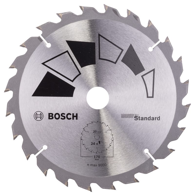 Lâmina de serra circular Bosch STANDARD. D= 170 mm; furo= 20 mm; de= 24