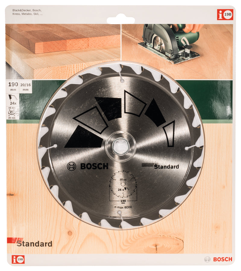 Lâmina de serra circular Bosch STANDARDD= 190 mm; furo= 20 mm; de= 24