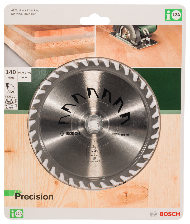 Lâmina de serra circular Bosch PRECISIOND= 140 mm; furo= 20 mm; de= 36