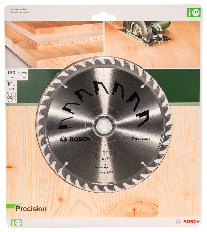 Lâmina de serra circular Bosch PRECISIOND= 180 mm; furo= 30 mm; de= 40