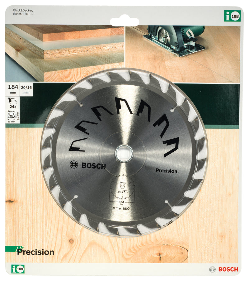 Lâmina de serra circular Bosch PRECISIOND= 184 mm; furo= 16 mm; de= 24