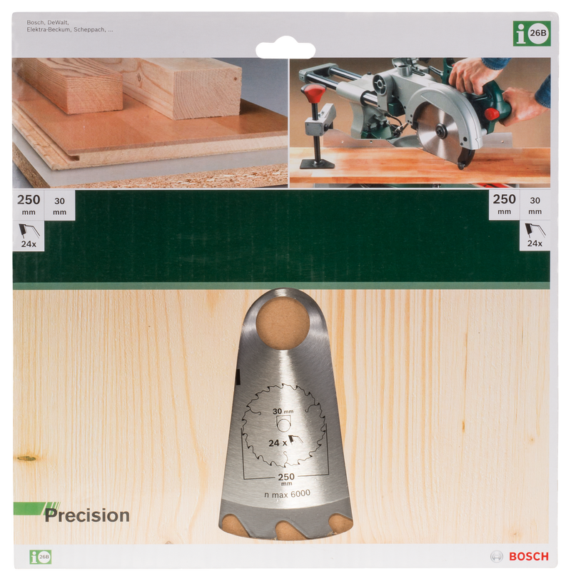 Bosch Circular Saw Blade GP WO B 250x30-24
