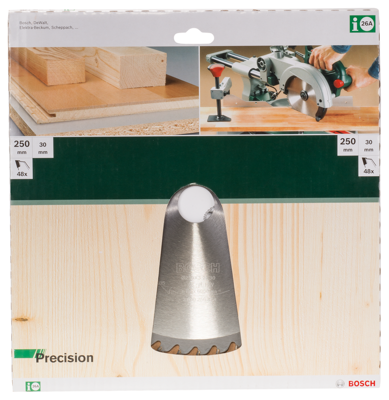 Bosch Circular Saw Blade PRECISIOND= 250 mm; hole= 30 mm; of= 48