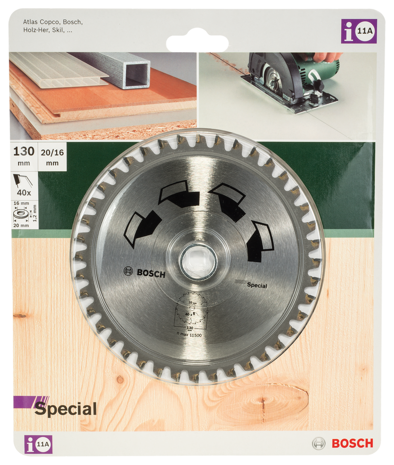 Lâmina de serra circular Bosch GS MU H 130x20-40