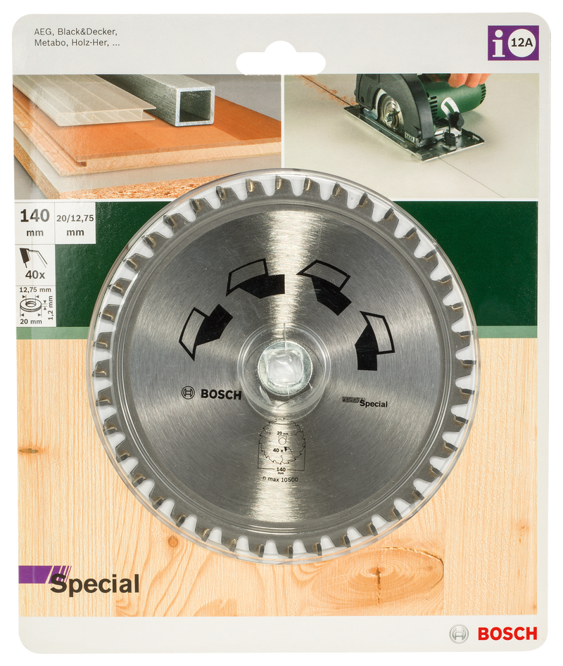 Lâmina de serra circular Bosch GS MU H 140x20-40