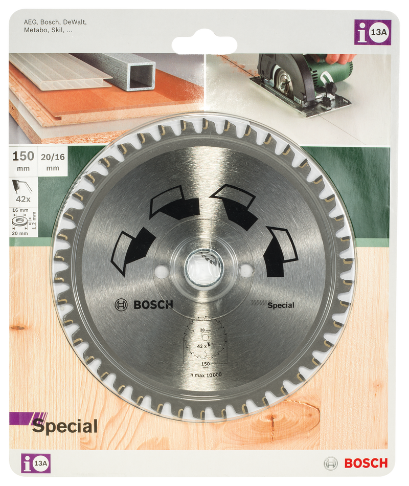 Lâmina de serra circular Bosch GS MU H 150x20-42