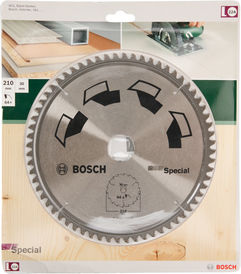 Bosch Circular Saw Blade SPECIALD= 210 mm; hole= 30 mm; of= 64