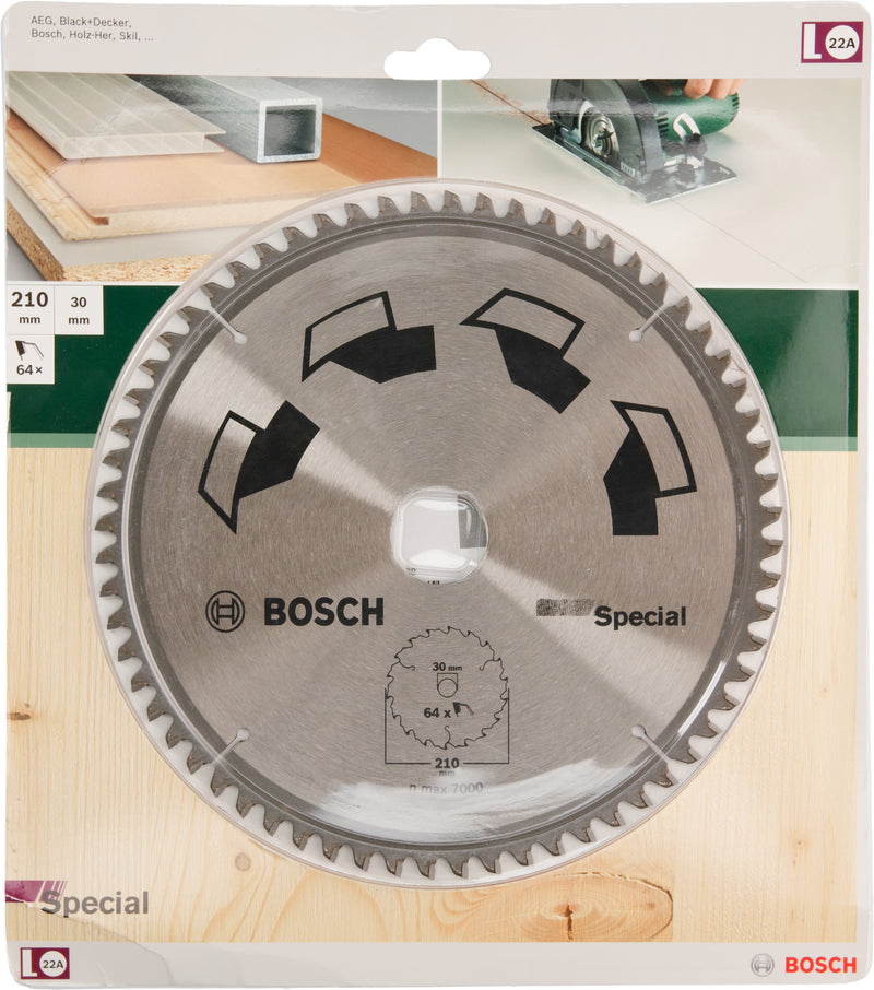 Bosch Circular Saw Blade SPECIALD= 210 mm; hole= 30 mm; of= 64