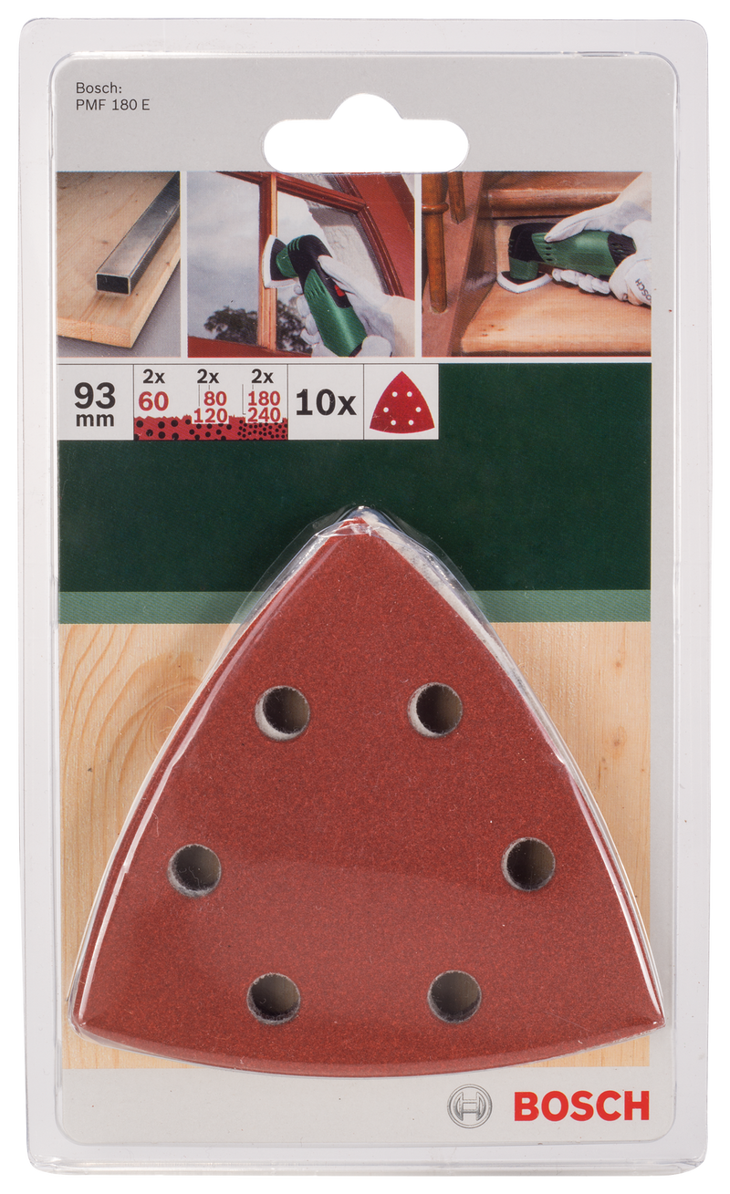 Hoja de lija Bosch Delta "Red Paint" (10 unidades)