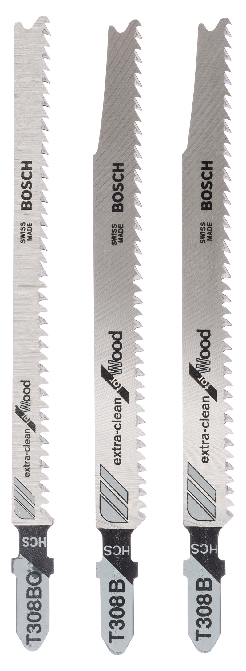 Bosch Set of 3 jigsaw blades with single-lug shankT 308 B (2x); T 308 BO