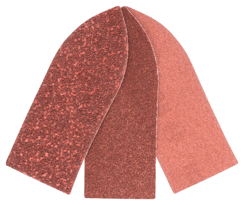 Bosch Set of 6 sandpaper sheets for Delta sander, adapter