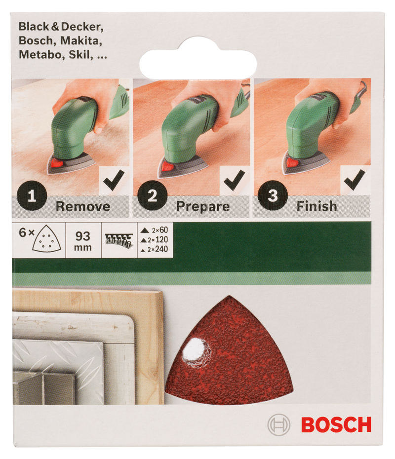 Bosch 5Pcs Set Sanding Paper