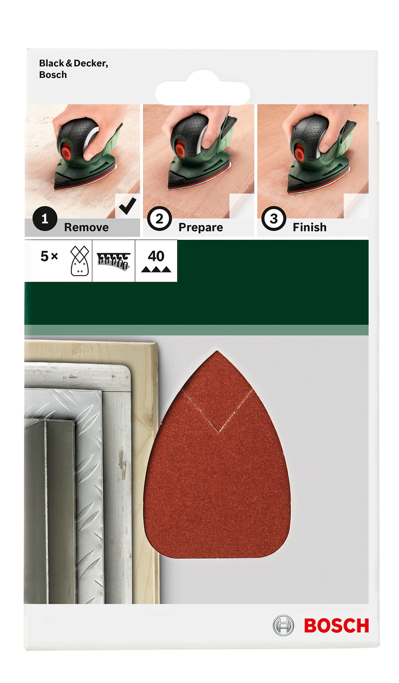 Folha de lixa Bosch 95X135 mm, G40, B&amp;D Mouse