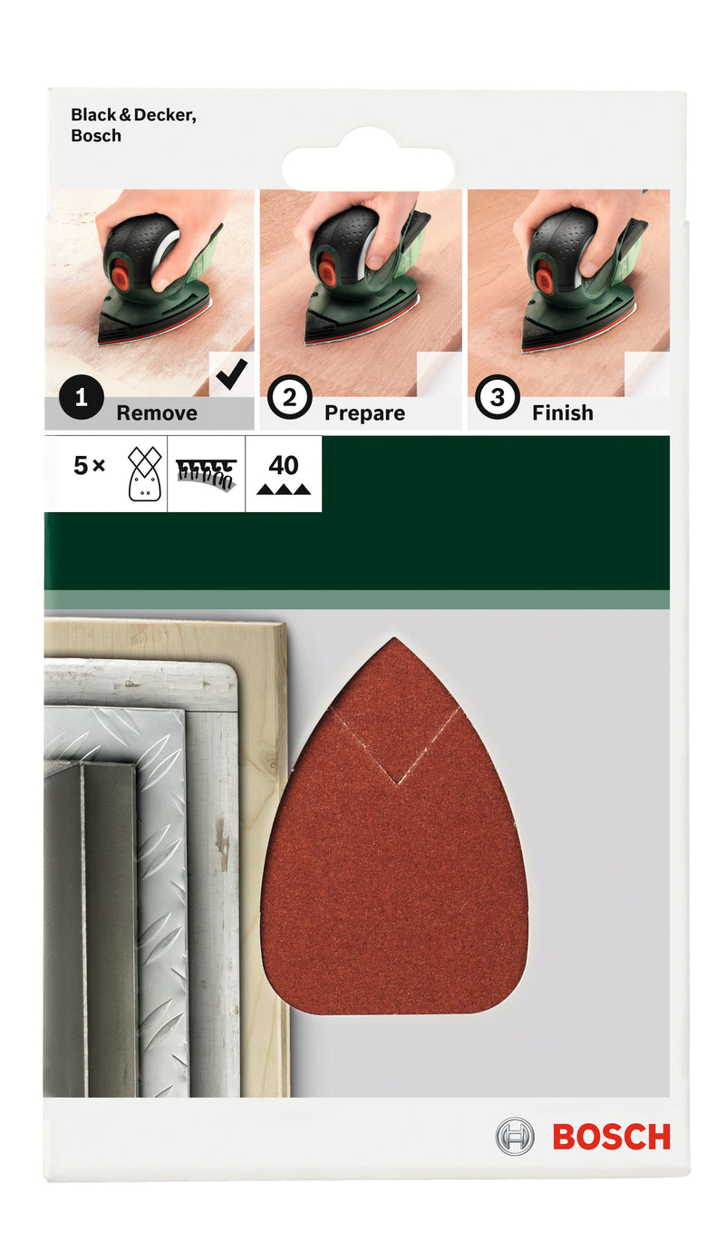 Folha de lixa Bosch 95X135 mm, G40, B&amp;D Mouse