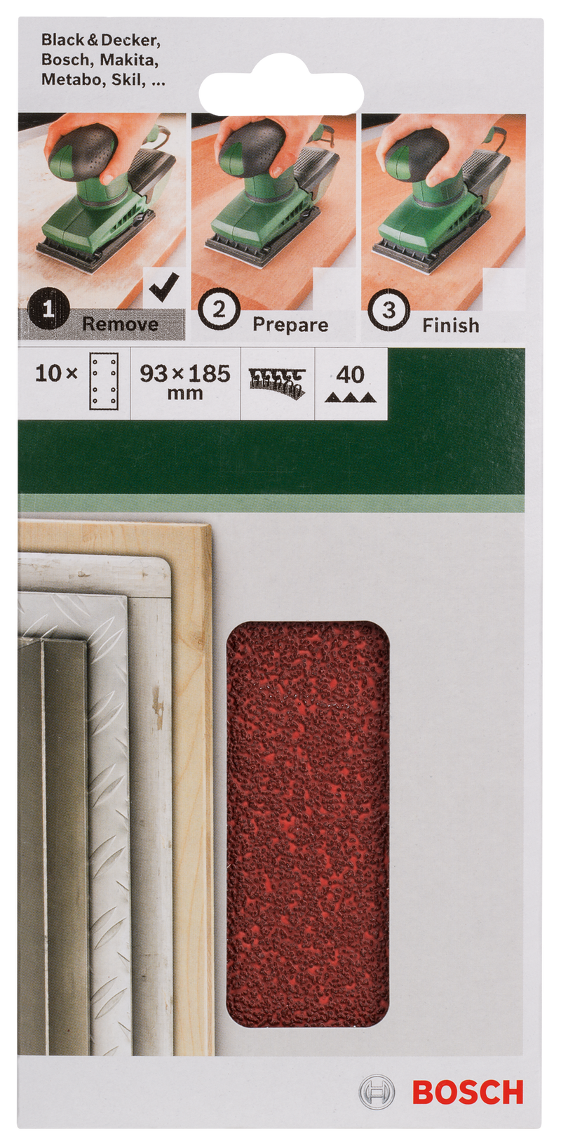 Bosch JUEGO DE PAPELES DE LIJA