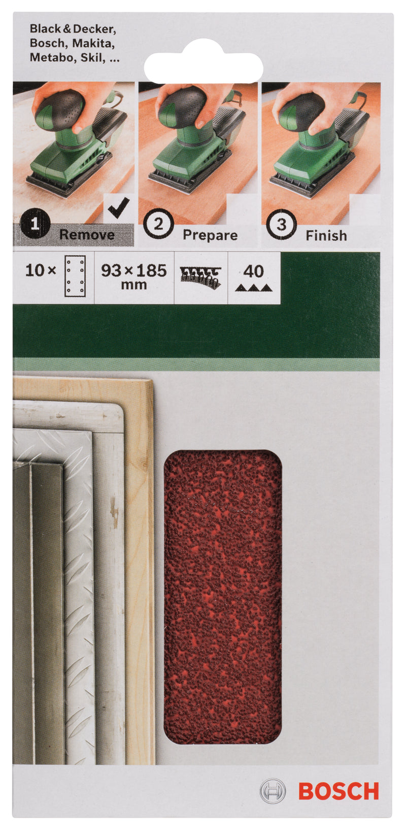 Bosch JUEGO DE PAPELES DE LIJA