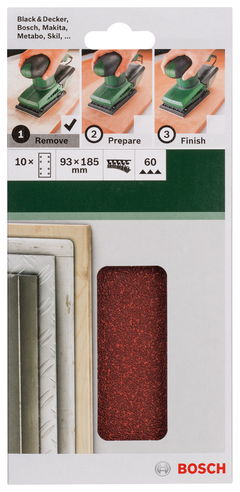 Bosch JUEGO DE PAPELES DE LIJA