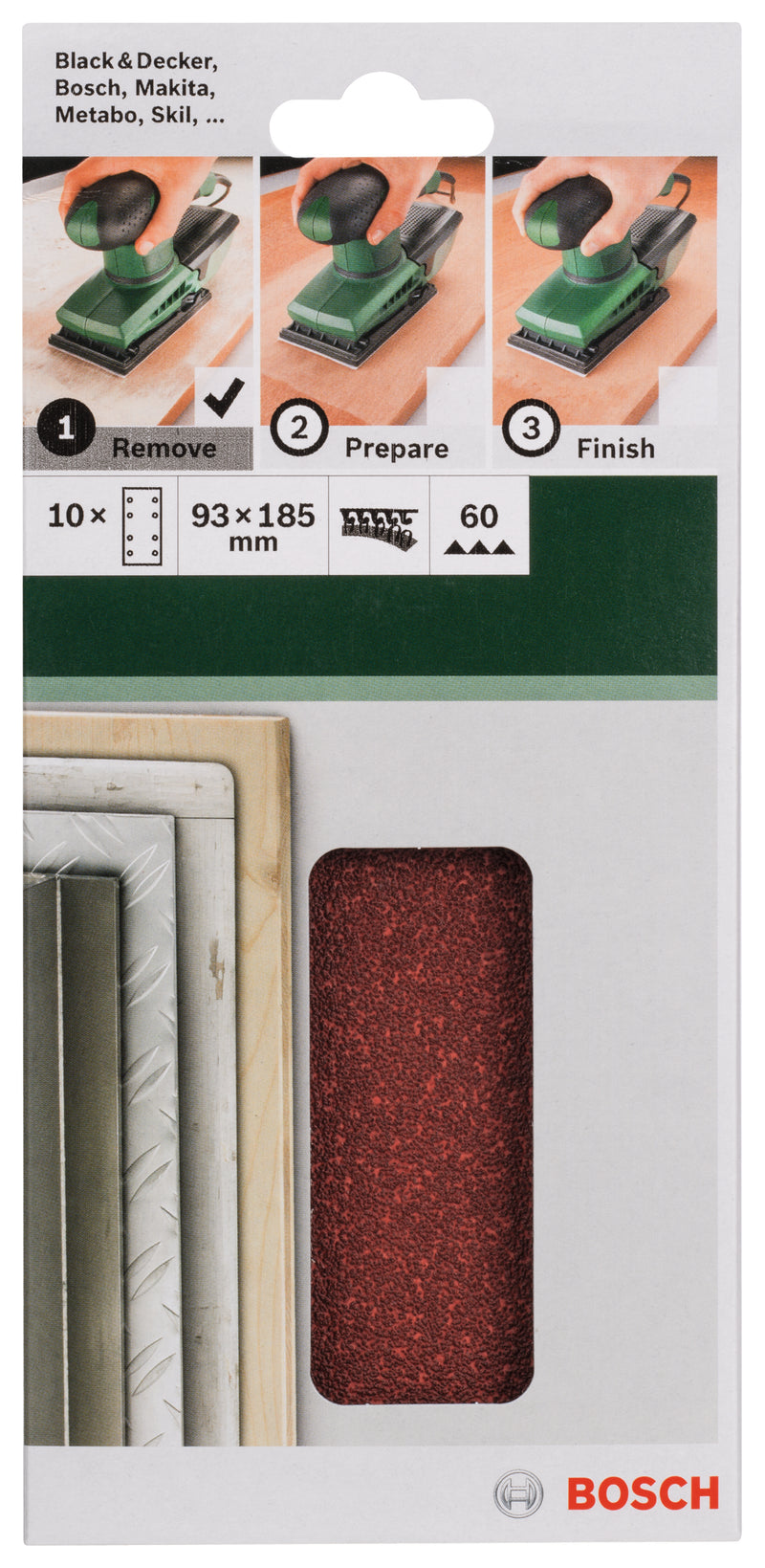 Bosch JUEGO DE PAPELES DE LIJA