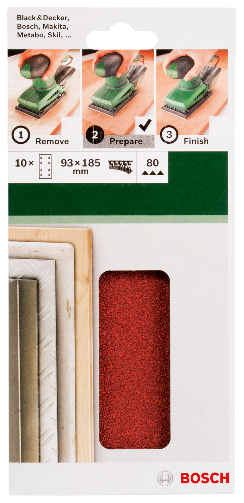 Bosch JUEGO DE PAPELES DE LIJA