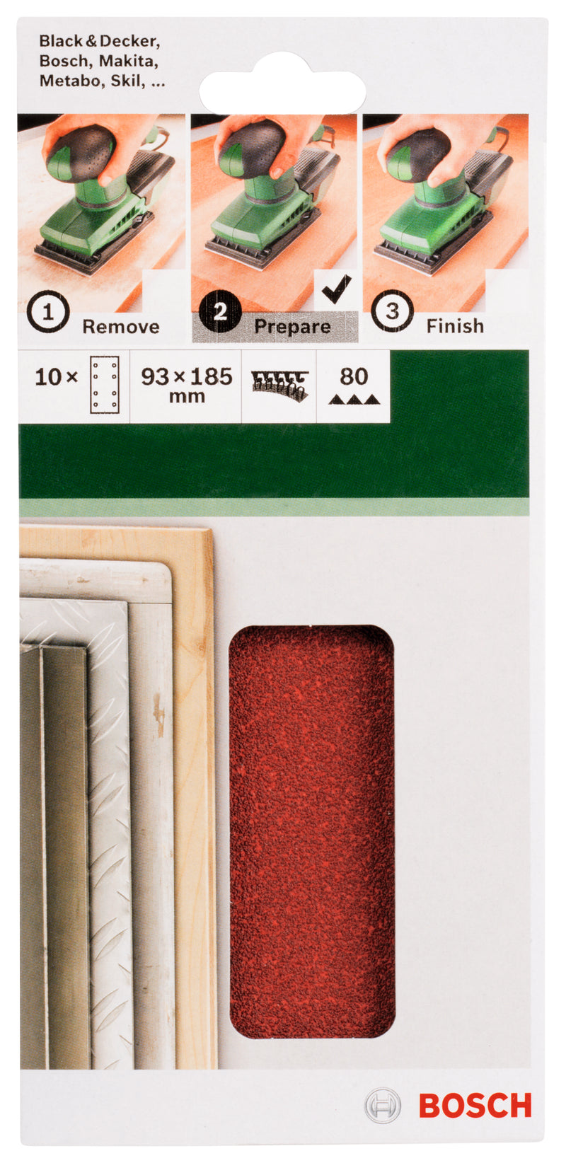 Bosch JUEGO DE PAPELES DE LIJA
