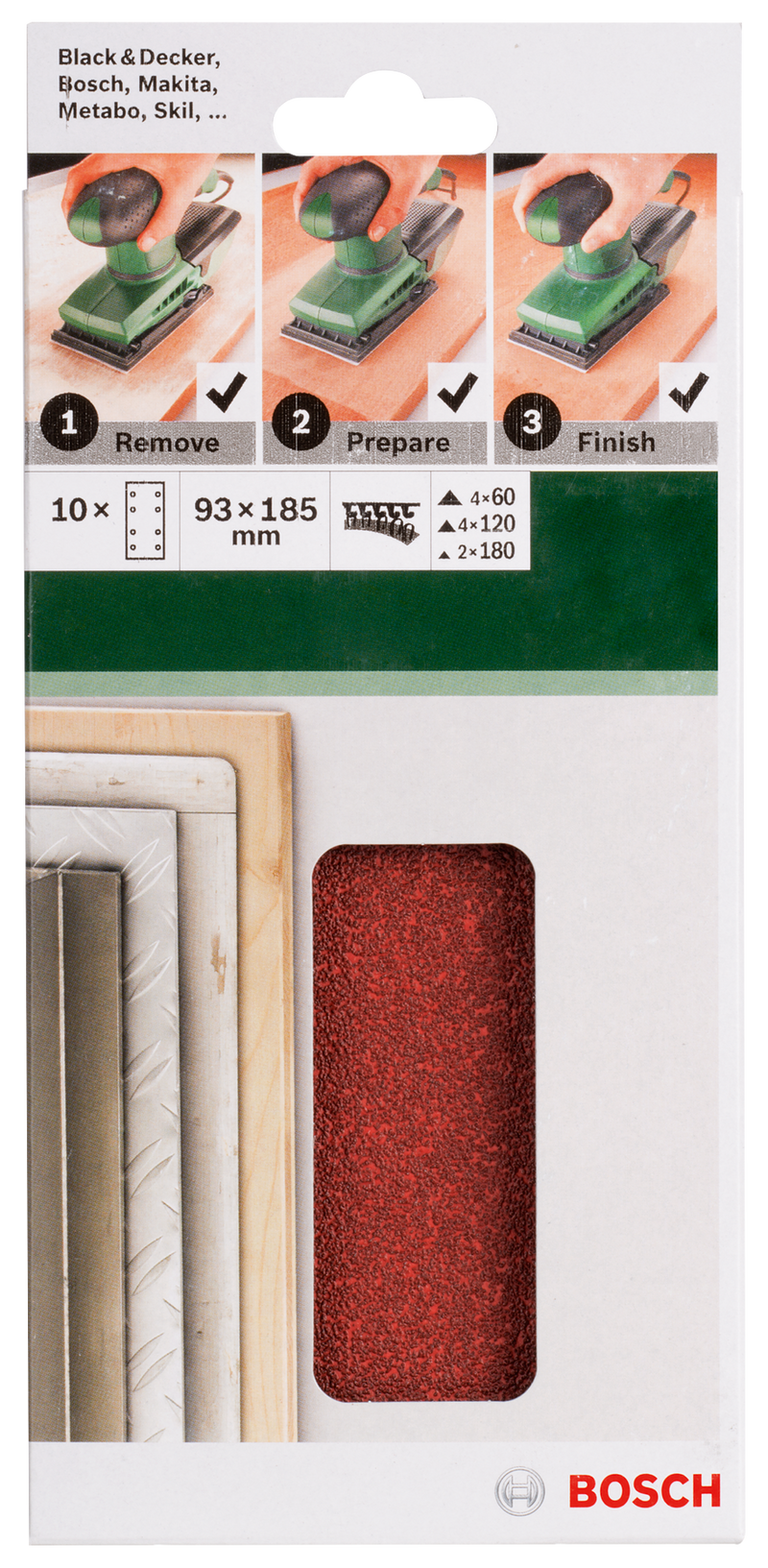 Bosch JUEGO DE PAPELES DE LIJA