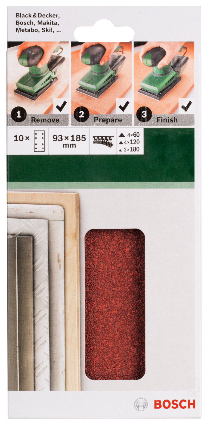 Bosch JUEGO DE PAPELES DE LIJA