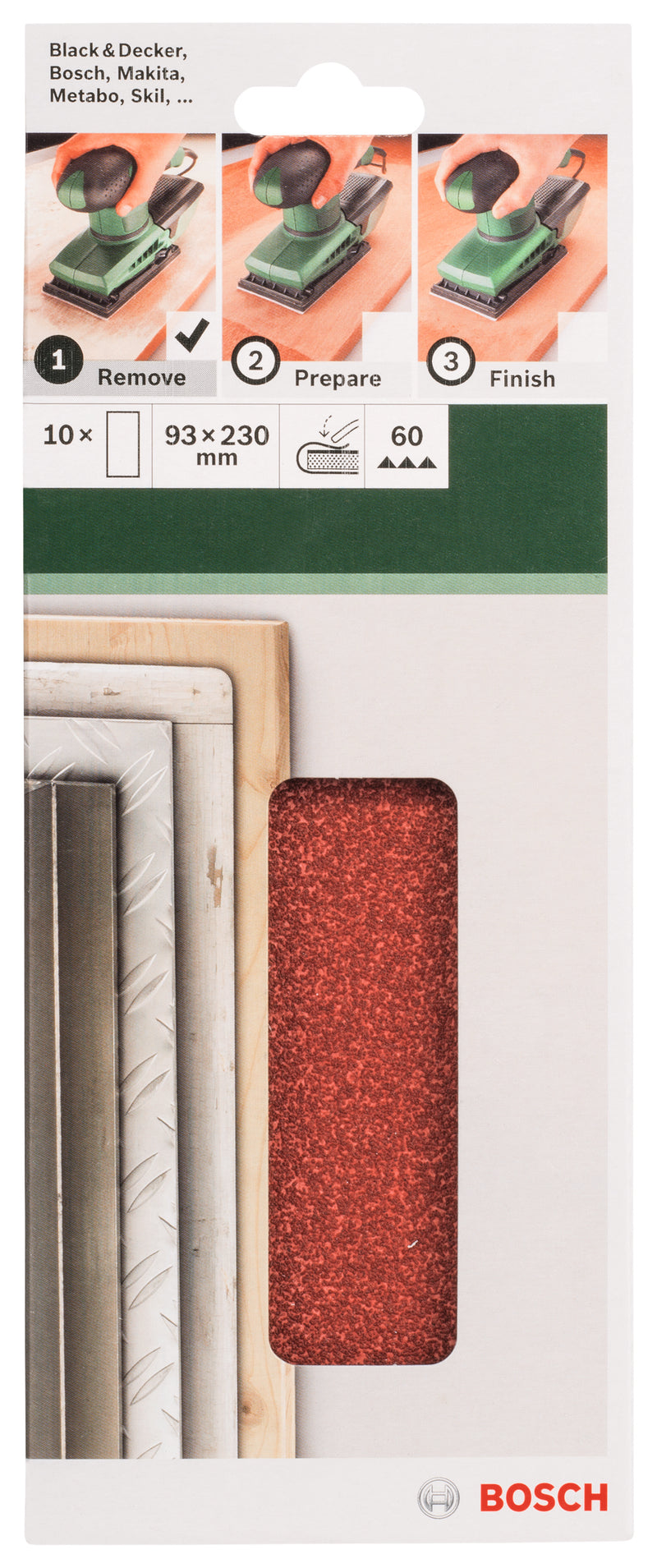 Bosch JUEGO DE PAPELES DE LIJA