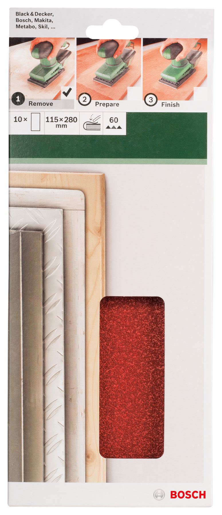 Bosch JUEGO DE PAPELES DE LIJA