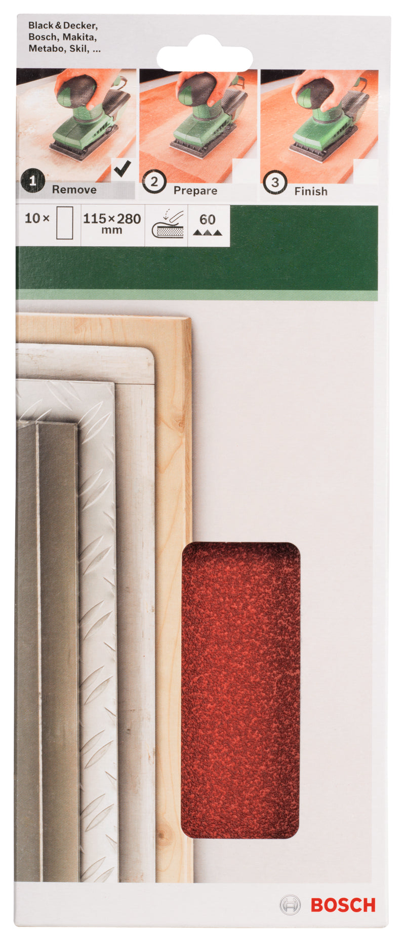 Bosch JUEGO DE PAPELES DE LIJA