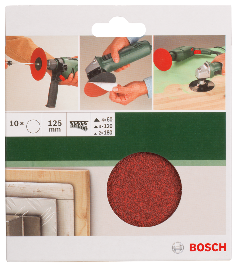 Amoladora de velcro mixta Bosch de 125 mm (10 unidades)