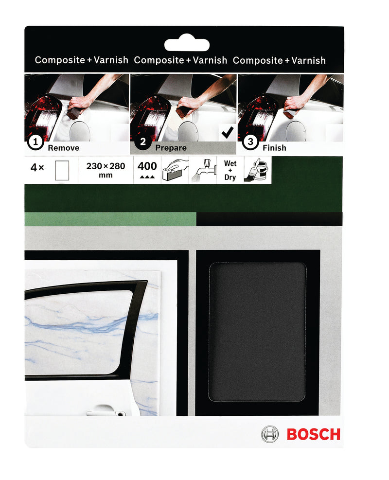 Bosch DIY lixa folhas verniz G400 230x280