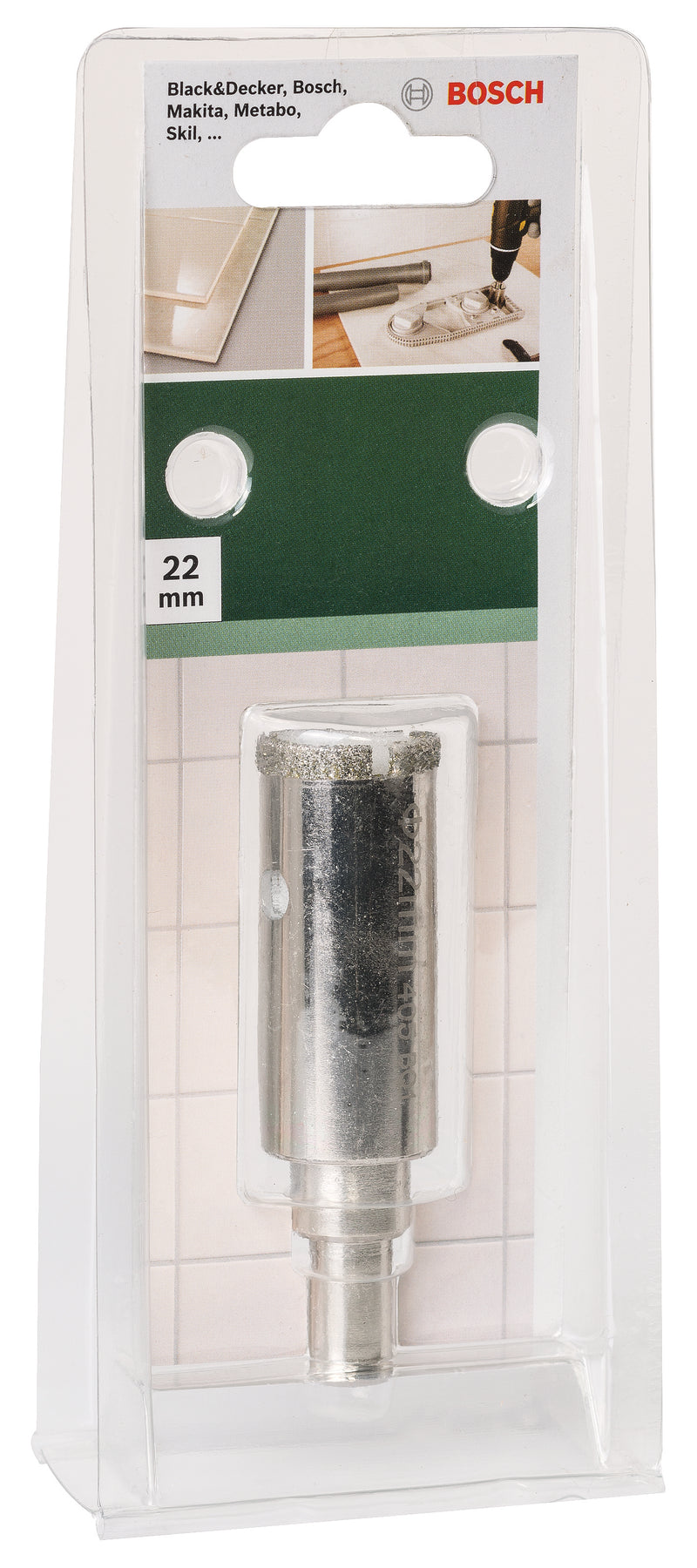 Serra copo diamantada BoschDiâmetro = 22 mm