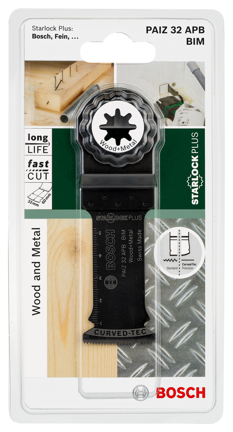 Bosch BIM Plunge Saw Blade StarlockPlus PAIZ 32 APB Wood and Metal 60 x 32 mm