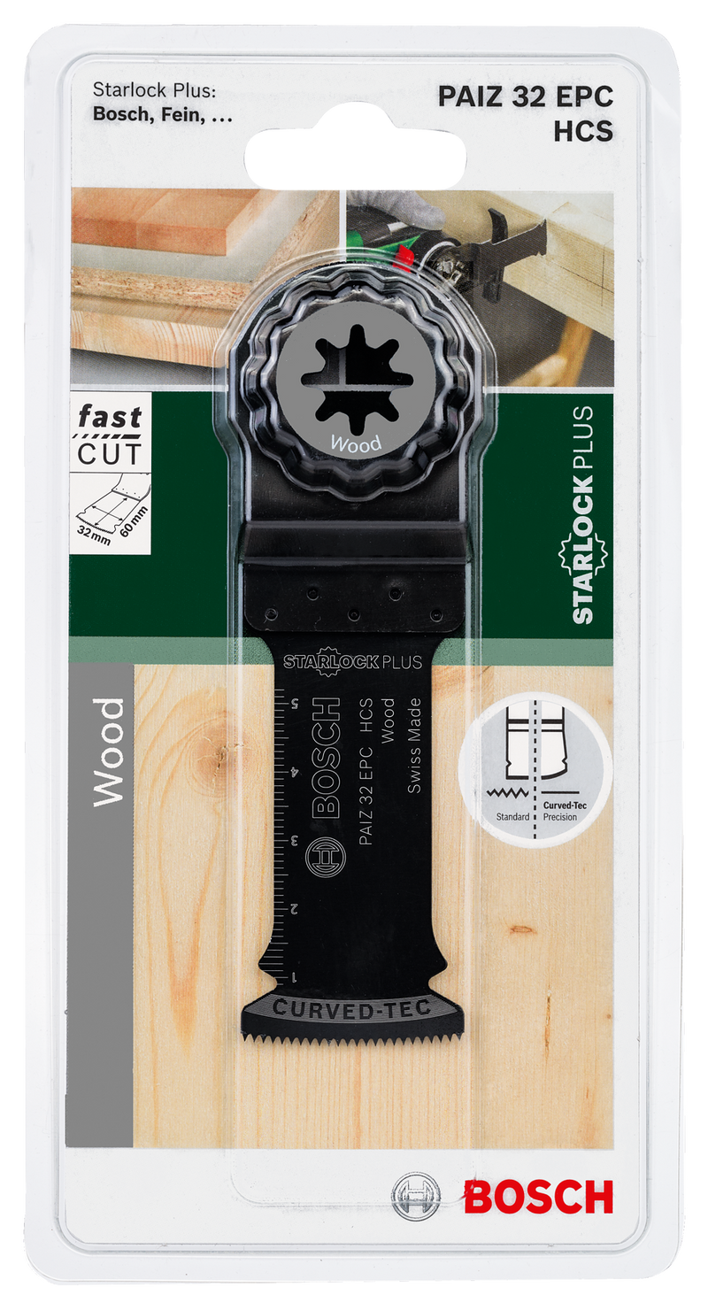 Lâmina de serra de imersão Bosch HCS StarlockPlus PAIZ 32 EPC Madeira 60 x 32 mm